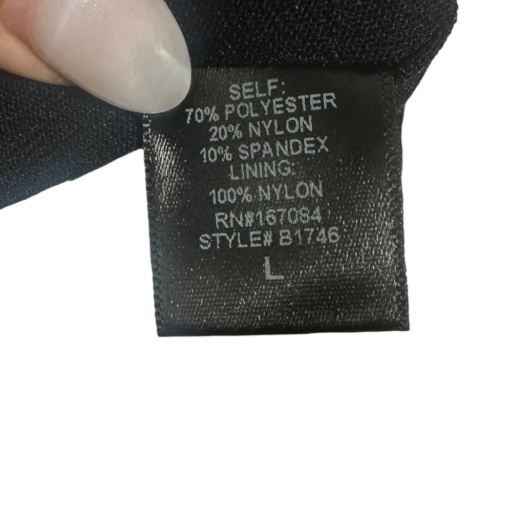 Tuckernuck Black Velvet Burnout Mally Turtleneck Top Pull On Long Sleeve L NWT‎ - Picture 10 of 12